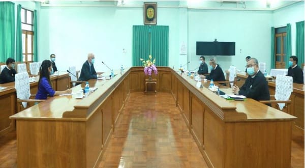 Chairperson of the Constitutional Tribunal of the Union receives delegation from International IDEA Myanmar