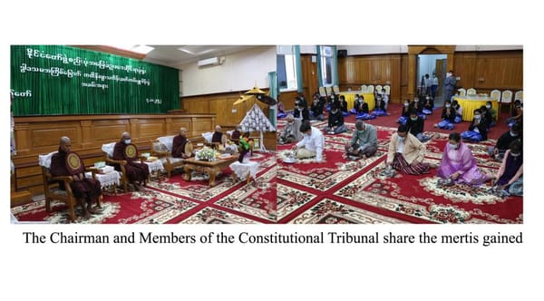 The Constitutional Tribunal of the Union of Myanmar holds Kathina robe-offering ceremony for 2022