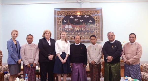 Chairperson of the Constitutional Tribunal of the Union, U Myo Nyunt received Delegates of Max Planck and the Chubb Rule of Law Fund