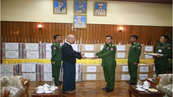 Donation of honorary money and foodstuffs for the security forces who are valiantly serving the State's defense and security duties on the frontline